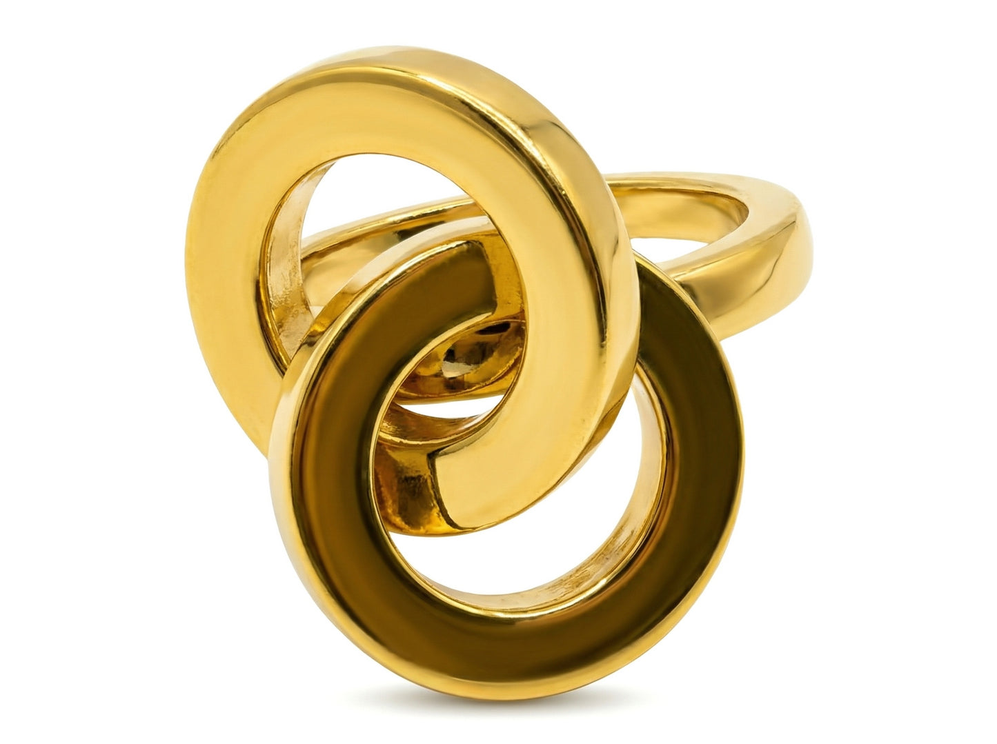 Minimalist Geometric Gilded Ring