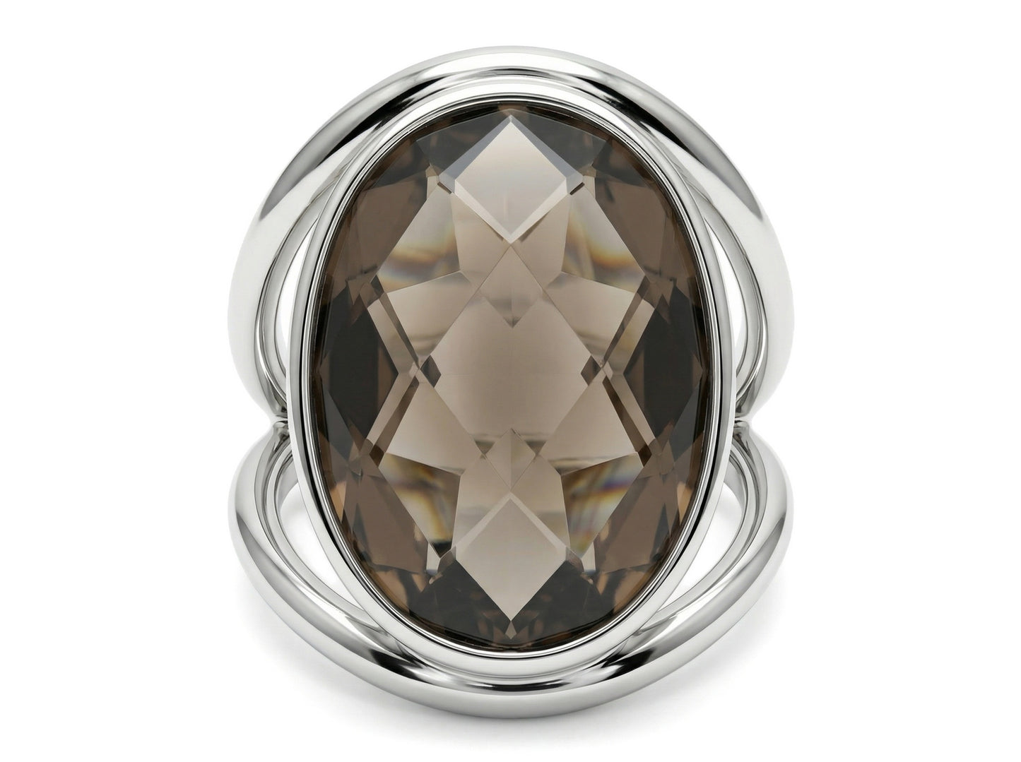 Vintage Smoky Quartz Sterling Silver Ring