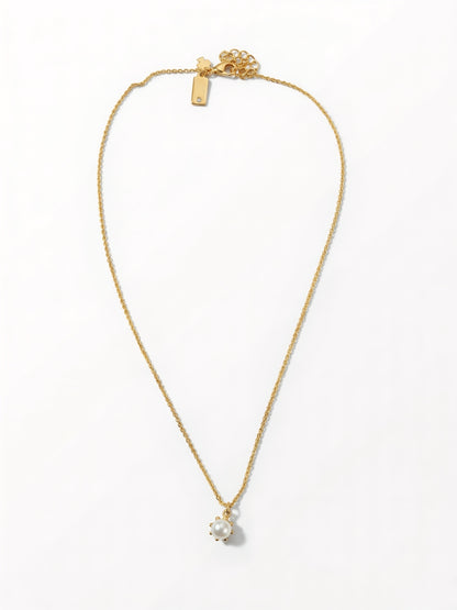 Pearl Pendant Gold Thin Chain Necklace